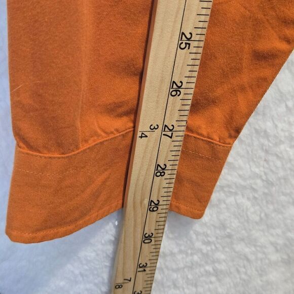 VTG Eddie Bauer Mens Relaxed Fit Collared Dress Shirt Sz XL Tall Orange Casual - Picture 7 of 10